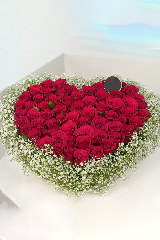 Heart-shaped Rose Bouquet 