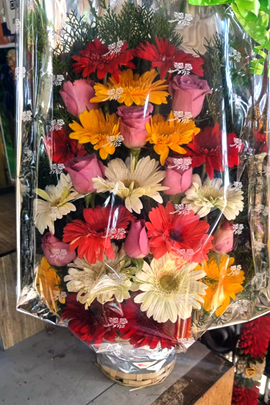 Mixed Flower Bouquet (Roses, Carnations, Lilies) 